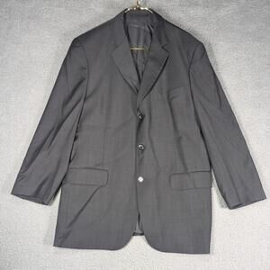 Blazer Mens Size EU 54 US 44 Black Lanficio F.LLI Cerruti Wool Super 120s